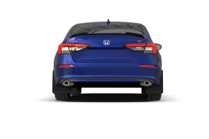 Honda Civic Sport Mud Flap Kit - Rally Armor - UR Black w/White Logo - Black - `22-`25